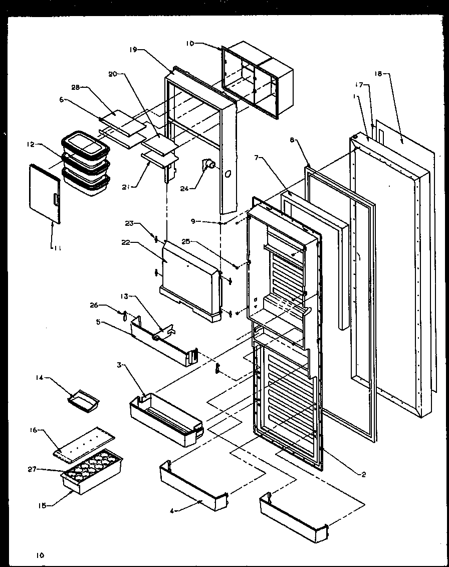 Amana SQD20NBW-P1162507WW refrigerator door (szd20nl/p1162501wl) (szd20ne/p1162501we) (szd20nw/p1162501ww) (szd20npe/p1162502we) (szd20npl/p1162502wl) (szd20npw/p1162502ww) (sxd20ne/p1162504we) (sxd20nl/p1162504wl) (sxd20npl/p1162505wl) (sxd20npe/p1162505we) (sxd20npw/p1162505ww) diagram