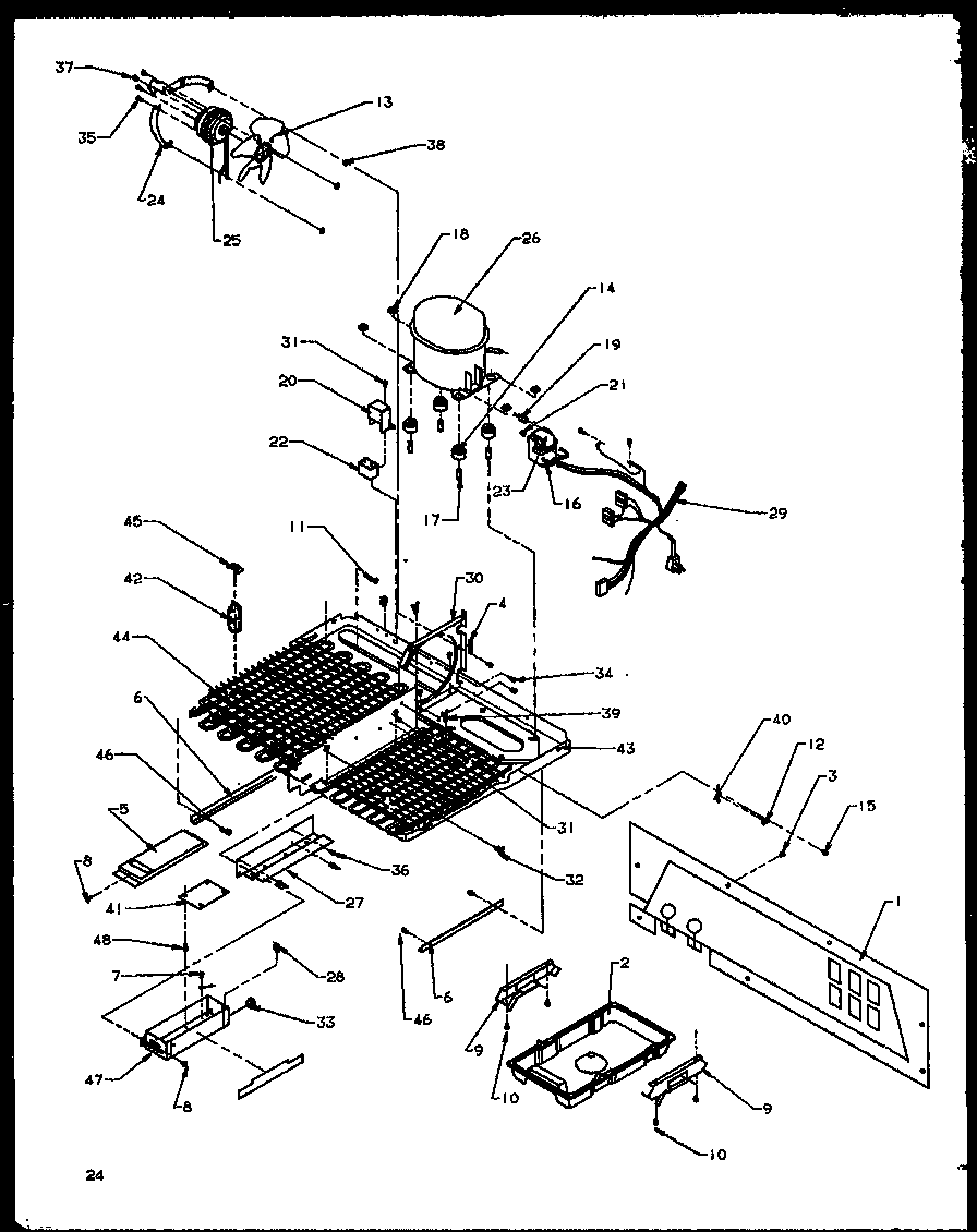 Amana SQD20NBW-P1162507WW machine compartment diagram