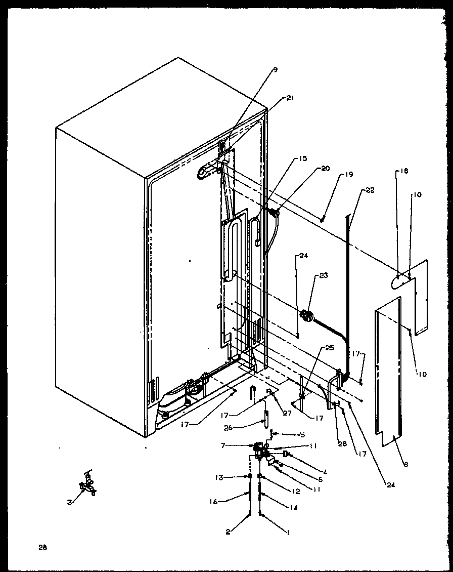 Amana SQD20NBW-P1162507WW cabinet back diagram