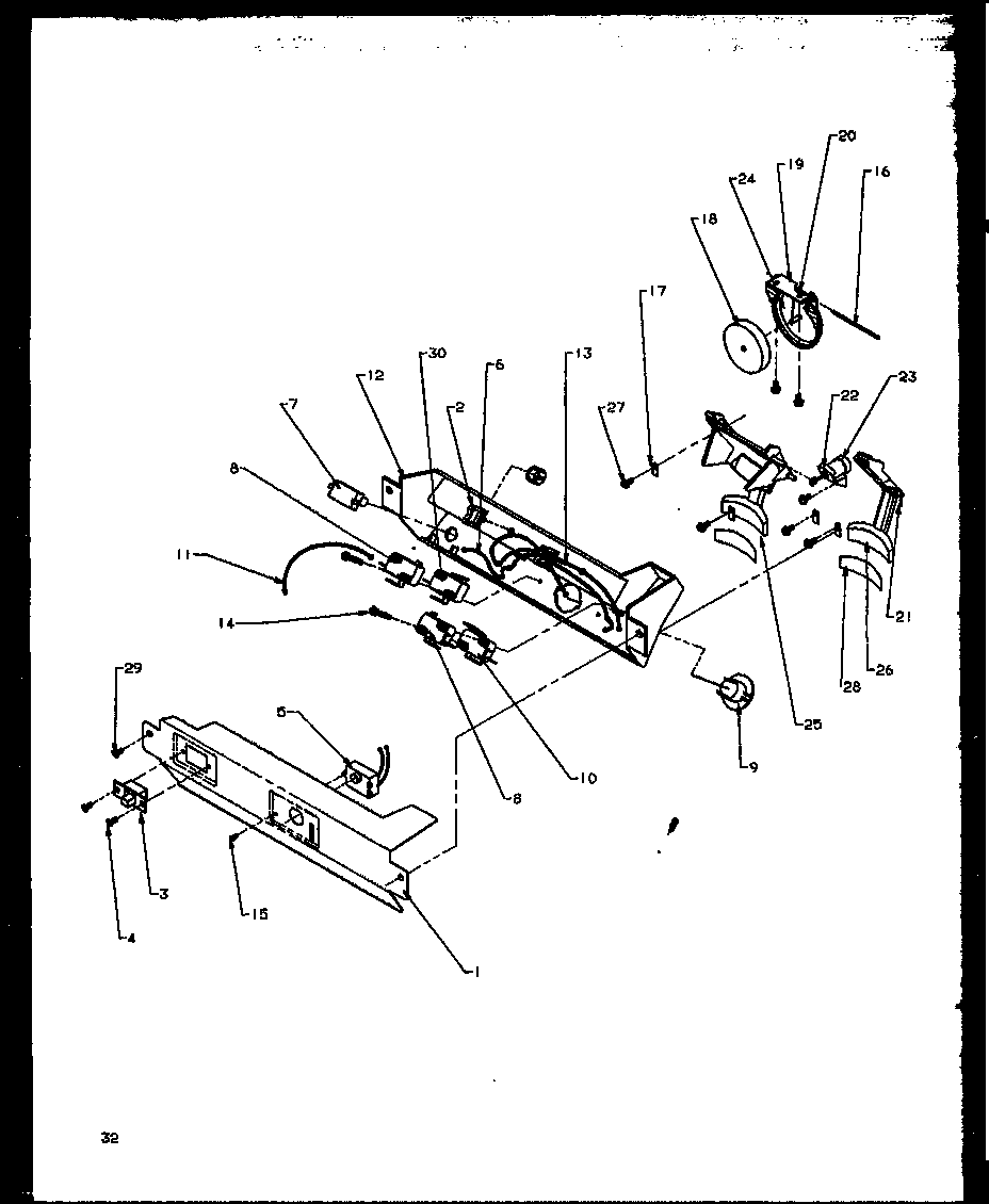 Amana SQD20NBW-P1162507WW ice and water cavity diagram