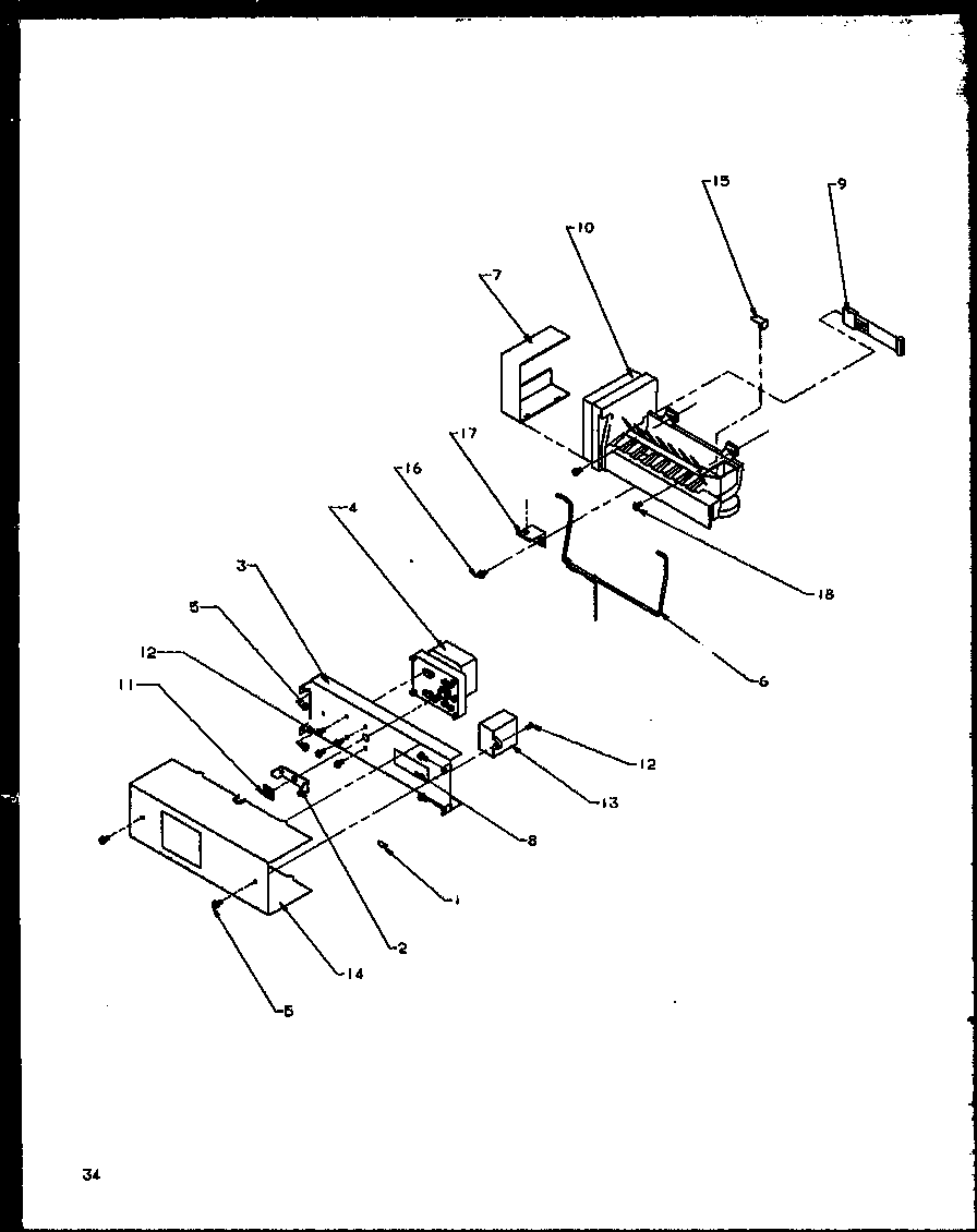Amana SQD20NBW-P1162507WW ice maker diagram