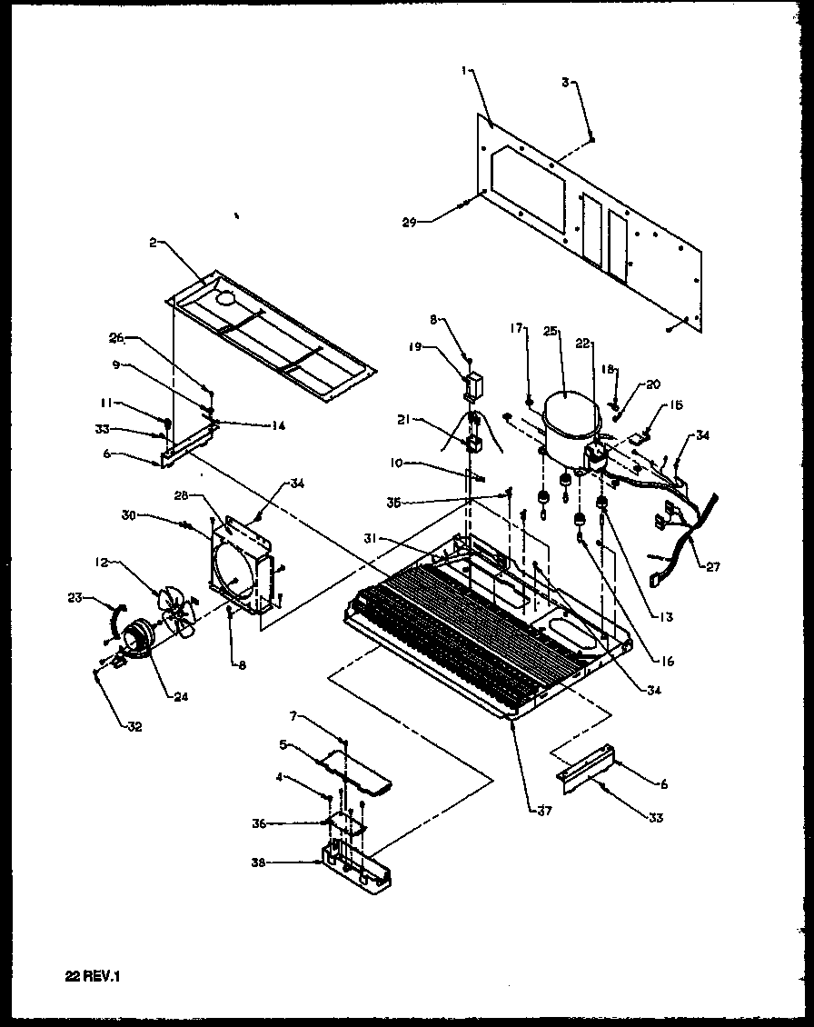 Amana 2599CIWEL-P1170601WL machine compartment (2599ciwew/p1170601ww) (2599ciwel/p1170601wl) diagram
