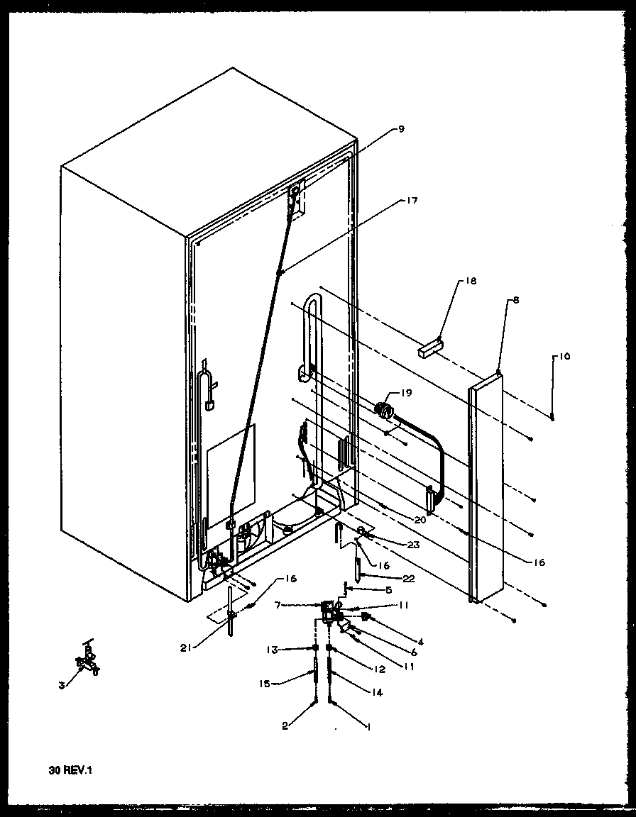 Amana 2599CIWEL-P1170601WL cabinet back (1999ciwel/p1171101wl) (1999ciwew/p1171101ww) diagram