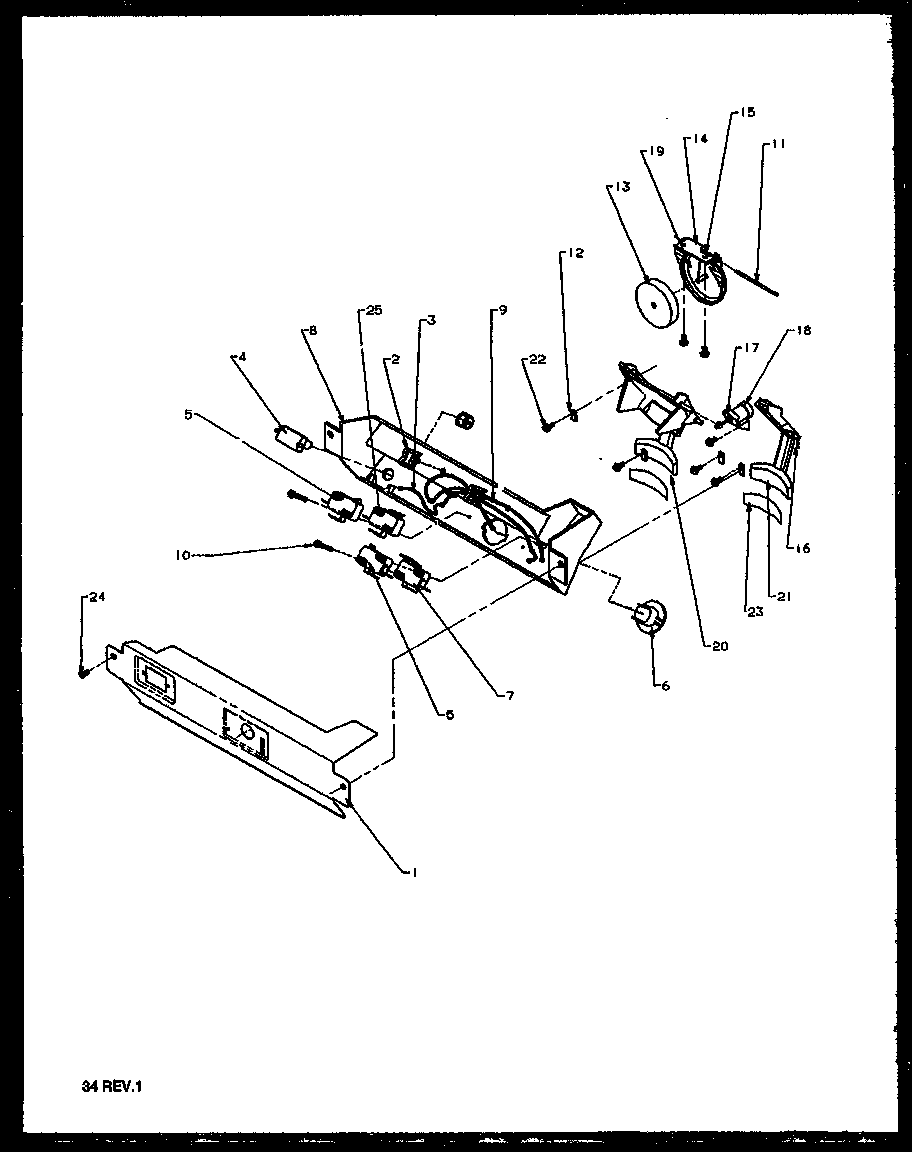 Amana 2599CIWEL-P1170601WL ice and water cavity diagram