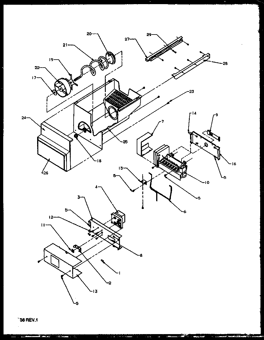 Amana 2599CIWEL-P1170601WL ice maker diagram