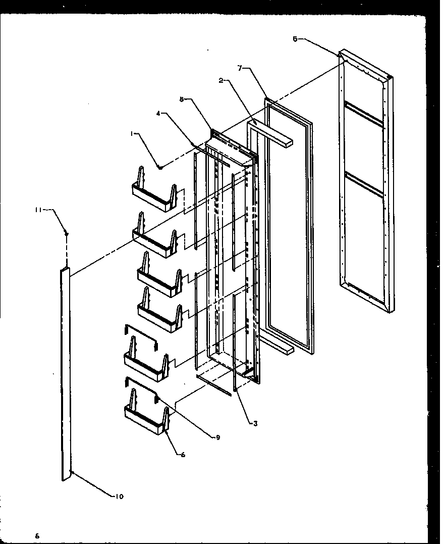 Amana SBI20NE-P1162902WE freezer door (sbi20ne/p1162902we) (sbi20nw/p1162902ww) diagram