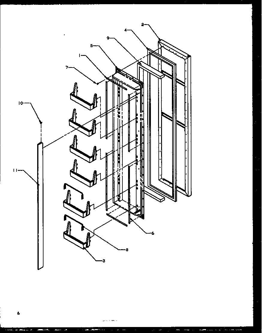 Amana SZI20NW-P1162901WW freezer door diagram