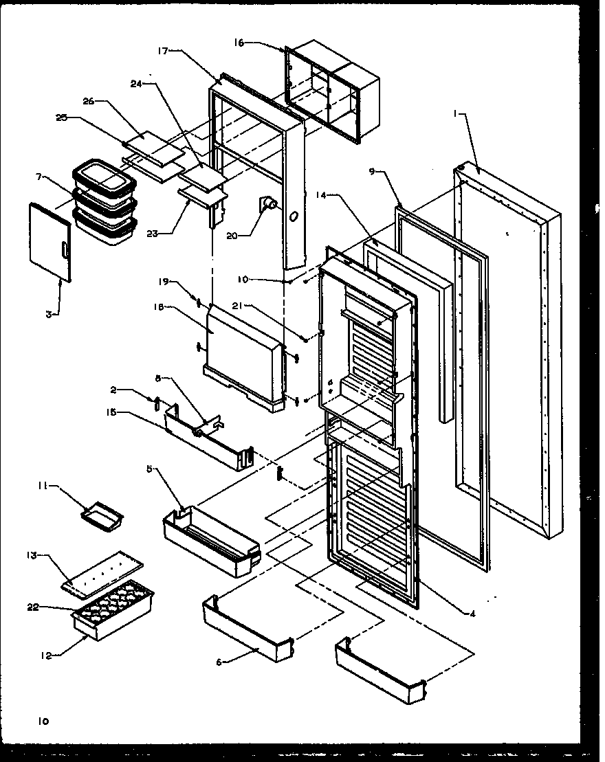 Amana SZI20NW-P1162901WW refrigerator door diagram