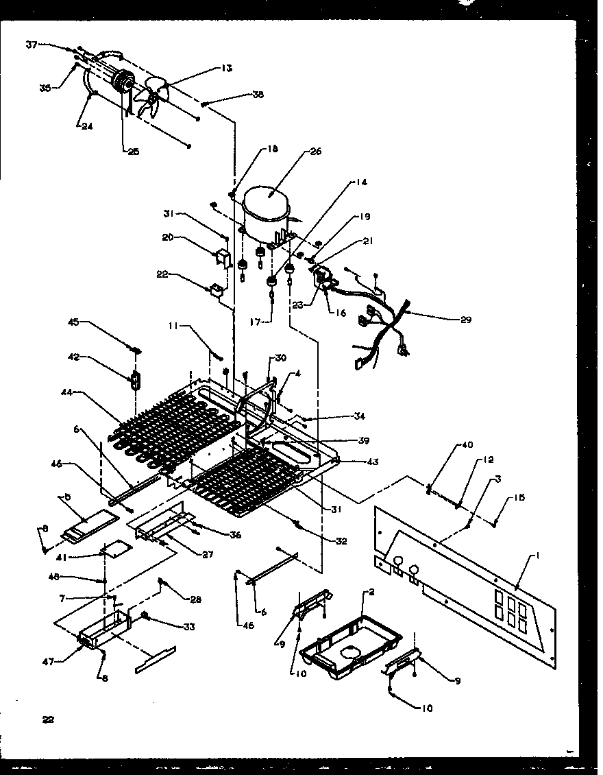 Amana SZI20NW-P1162901WW machine compartment diagram