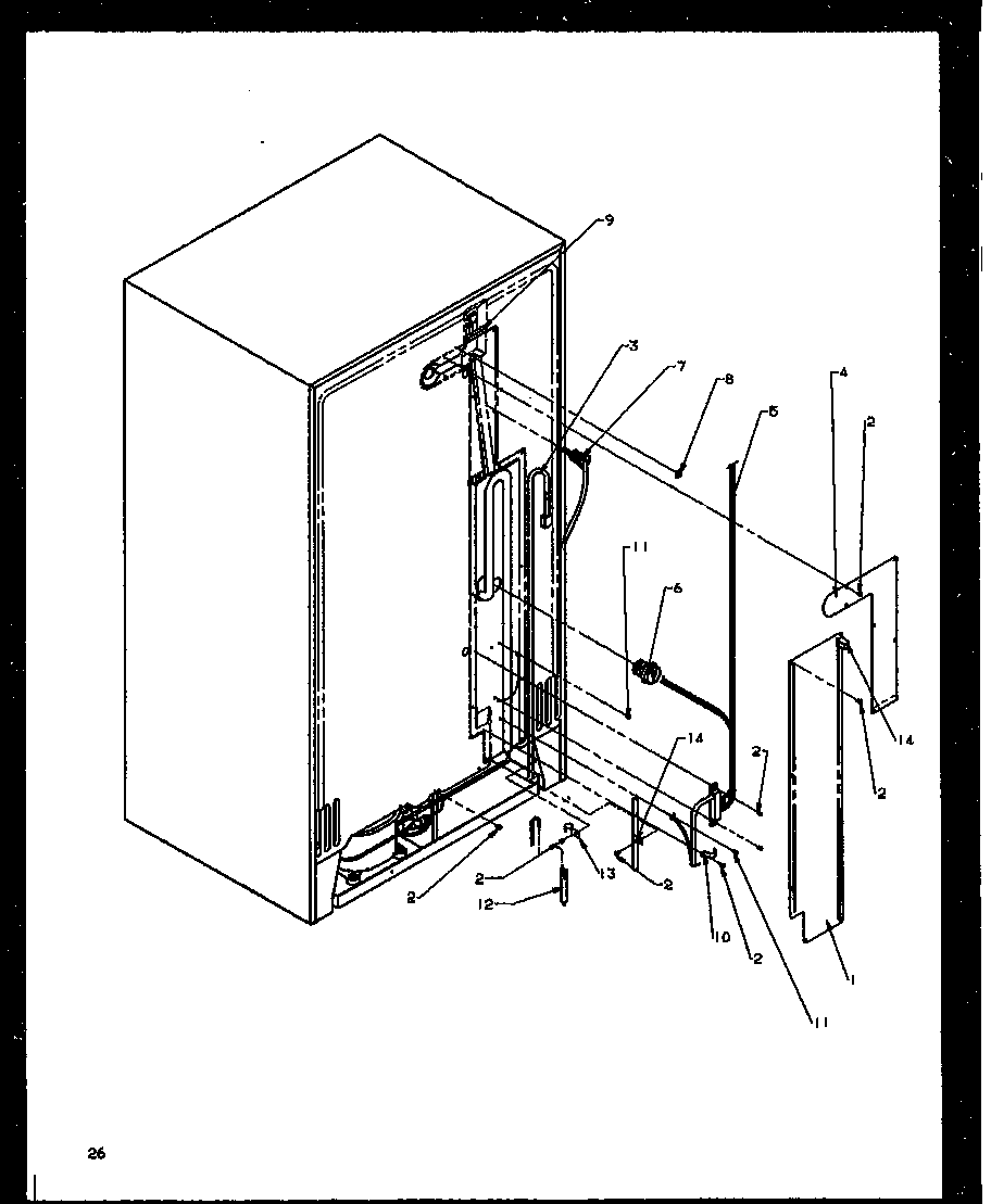 Amana SZI20NW-P1162901WW back unit diagram