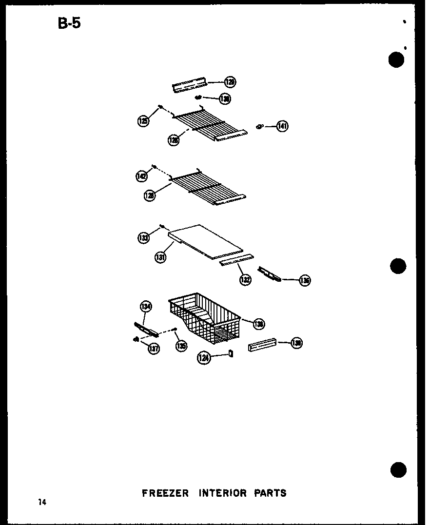 Amana SRI19W-P60350-36W freezer interior parts diagram