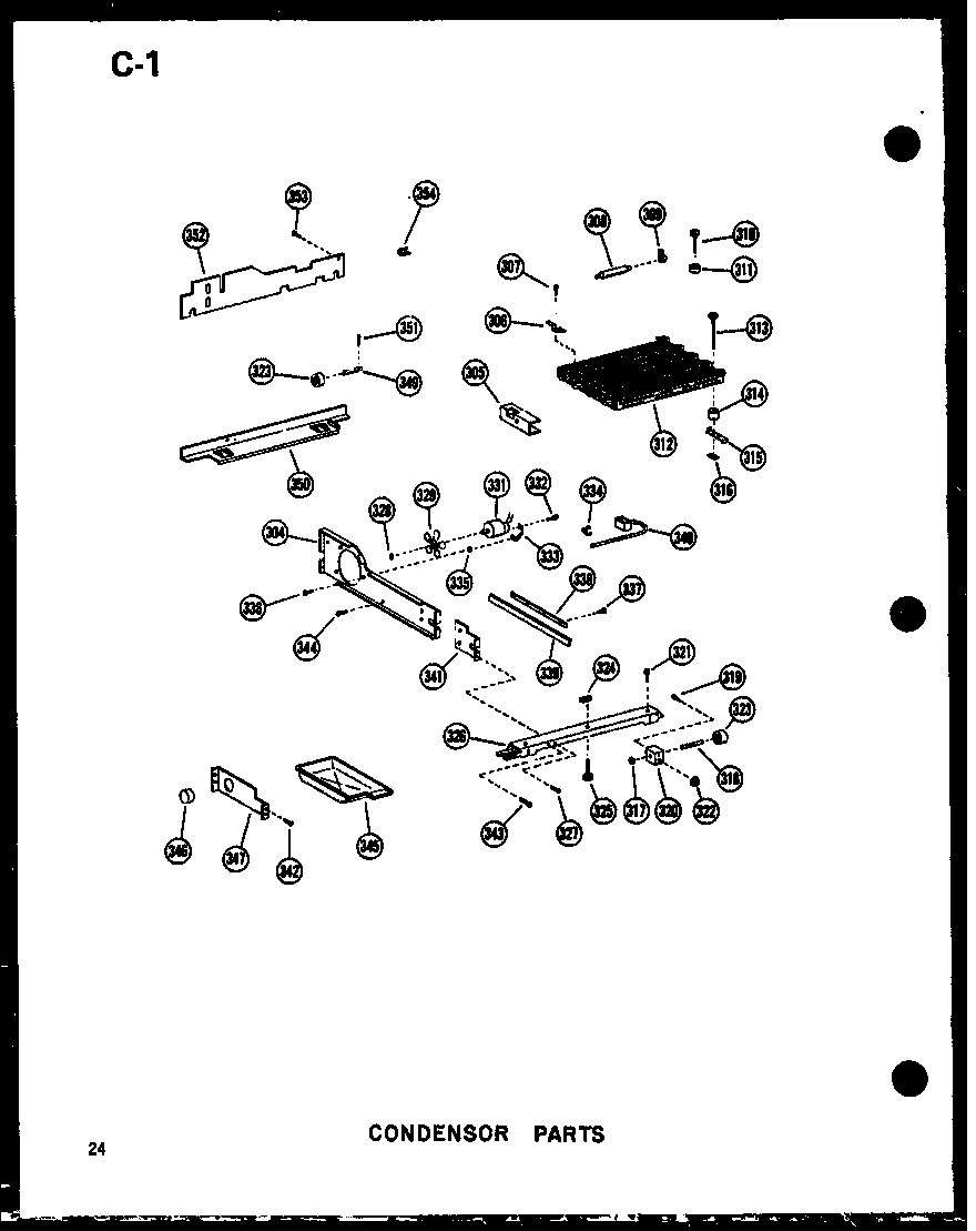 Amana SRI19W-P60350-36W condensor parts diagram
