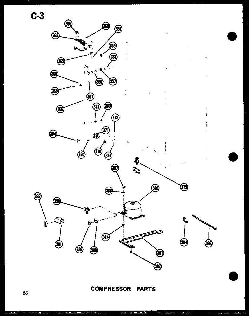 Amana SRI19W-P60350-36W compressor parts diagram