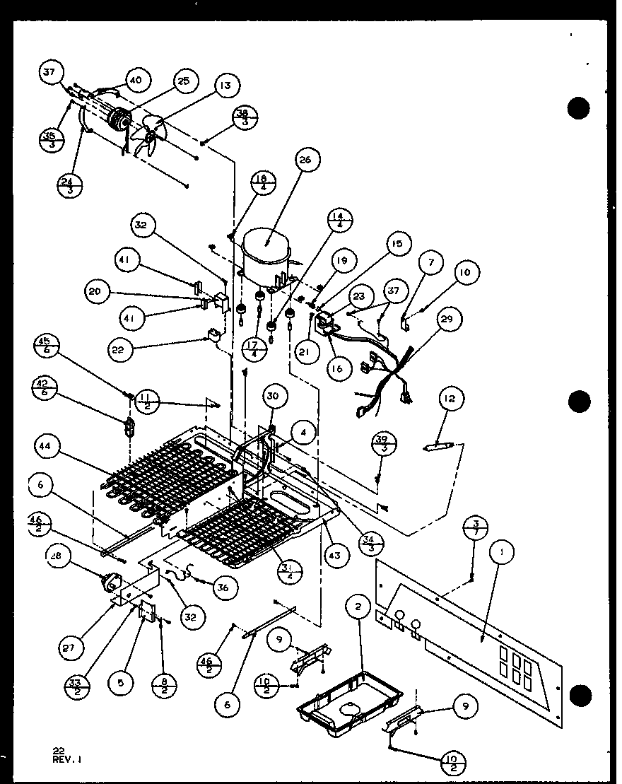 Amana SXD25J-P1104002W machine compartment (sxd25j/p1104001w) (sxd25jb/p1104003w) (sxd25jp/p1104005w) diagram