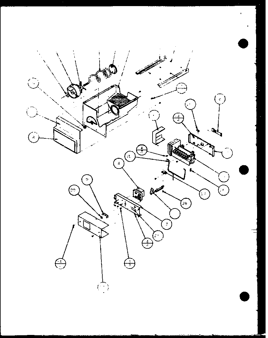 Amana SXD25J-P1104002W ice bucket and ice maker (sxd25j/p1104001w) (sxd25jb/p1104003w) (sxd25jp/p1104005w) diagram