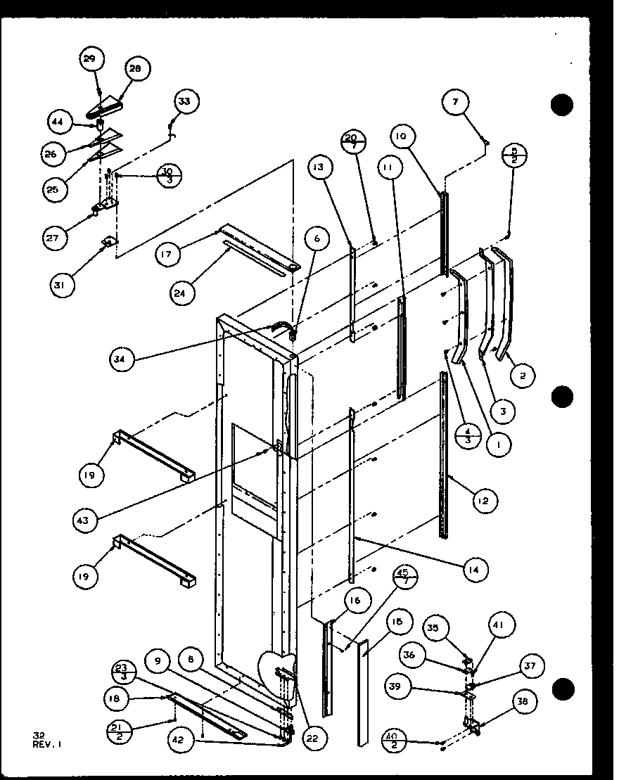 Amana SXD25J-P1104002W freezer door (sxd25j/p1104002w) (sxd25jb/p1104004w) (sxd25jp/p1104006w) diagram