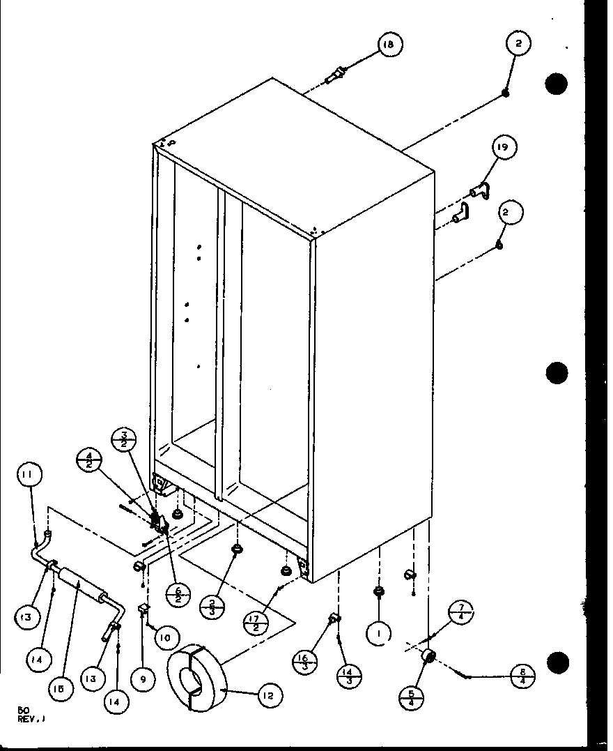 Amana SXD25J-P1104002W drain and rollers (sxd25j/p1104002w) (sxd25jb/p1104004w) (sxd25jp/p1104006w) diagram