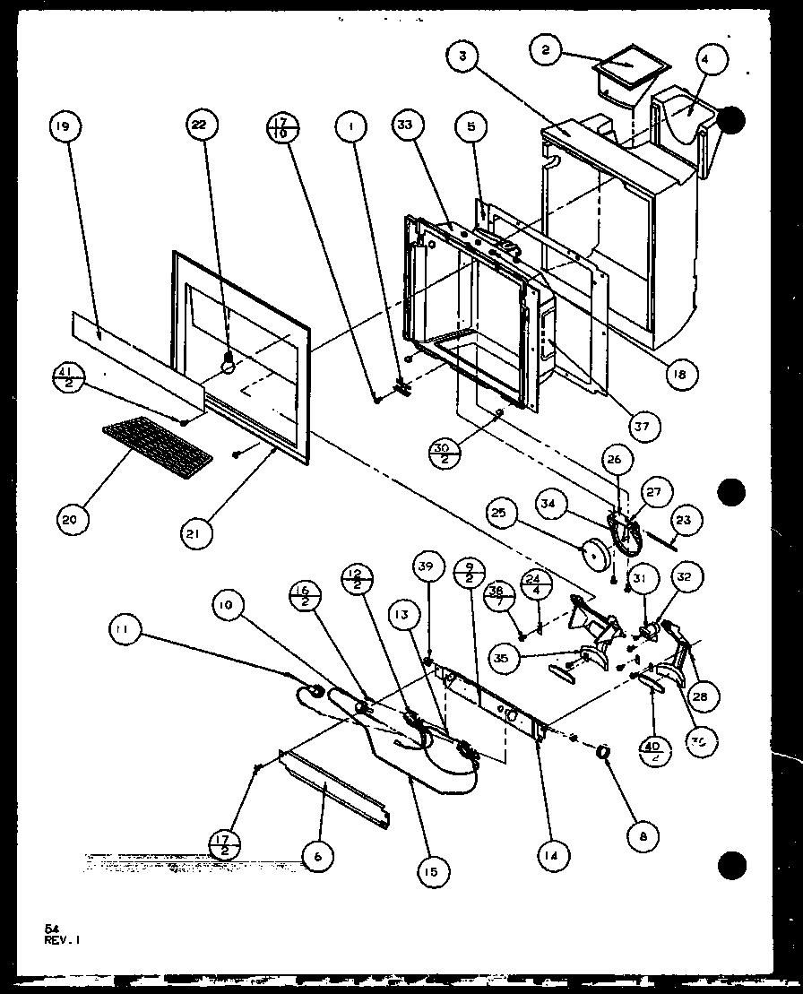 Amana SXD25J-P1104002W ice and water cavity (sxd25j/p1104002w) (sxd25jb/p1104004w) (sxd25jp/p1104006w) diagram