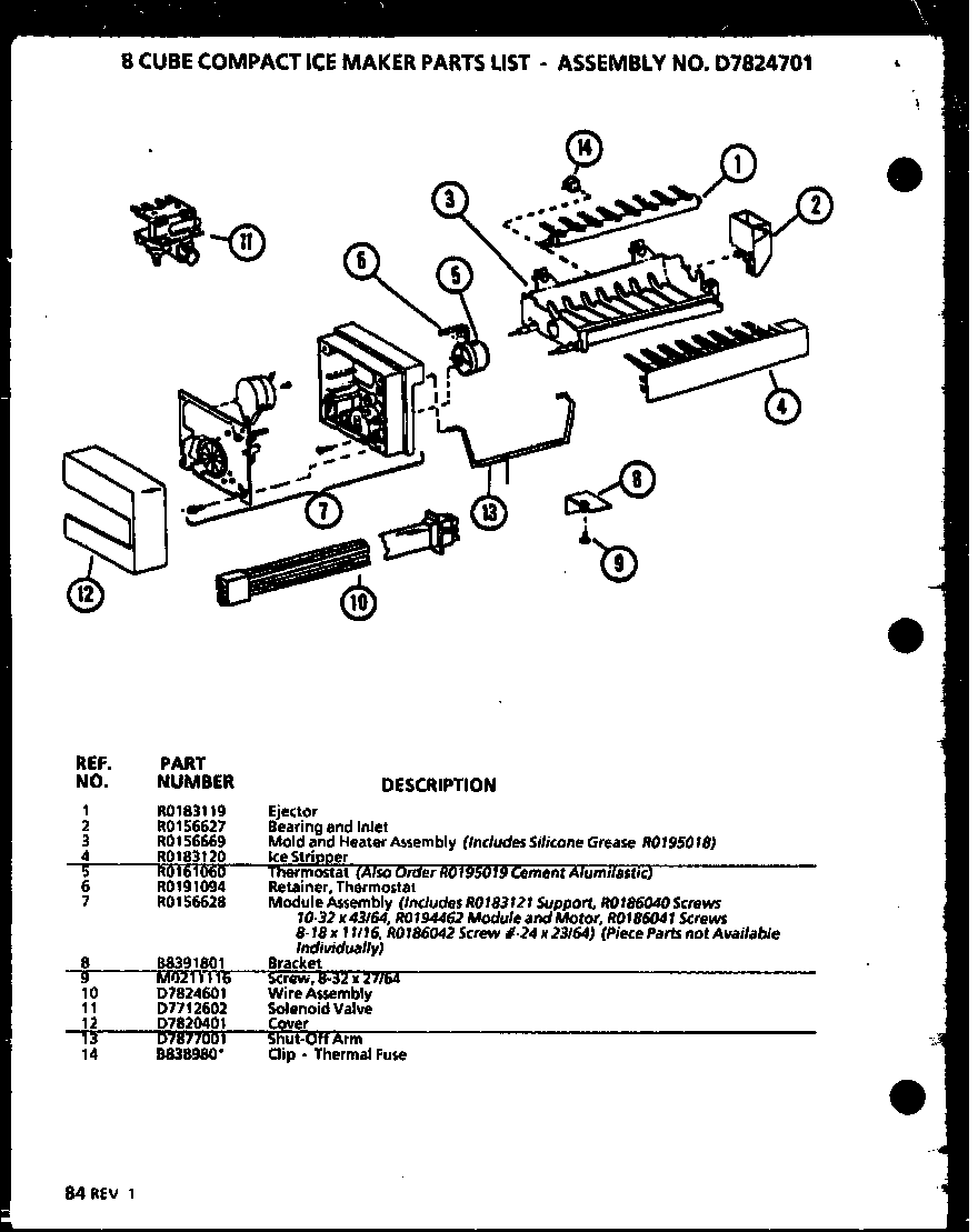 Amana SXD25J-P1104002W 8 cube compact ice maker (sxd22j/p1104019w) (sxd22j/p1104020w) diagram