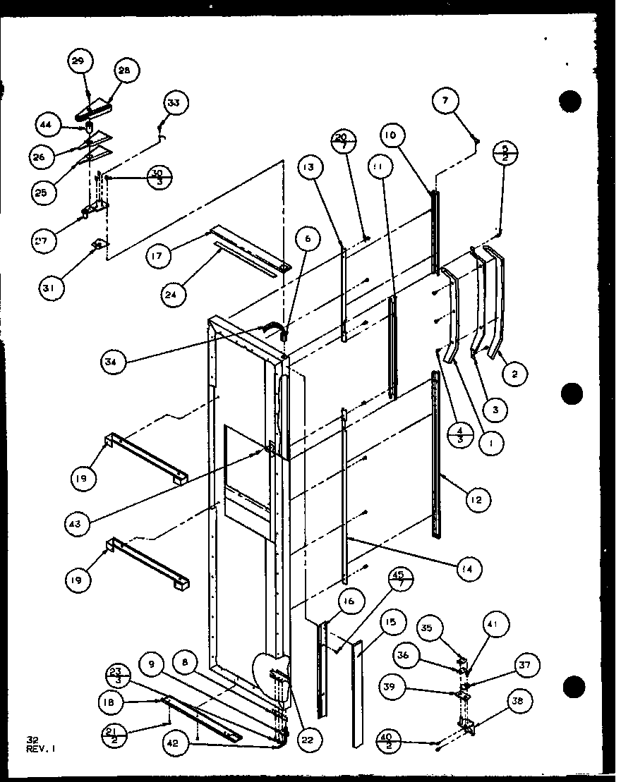 Amana SLD25JB-P1104010W freezer door (sld25j/p1104007w) (sld25jb/p1104009w) (sld25jp/p1104011w) (sld22jb/p1104023w) diagram