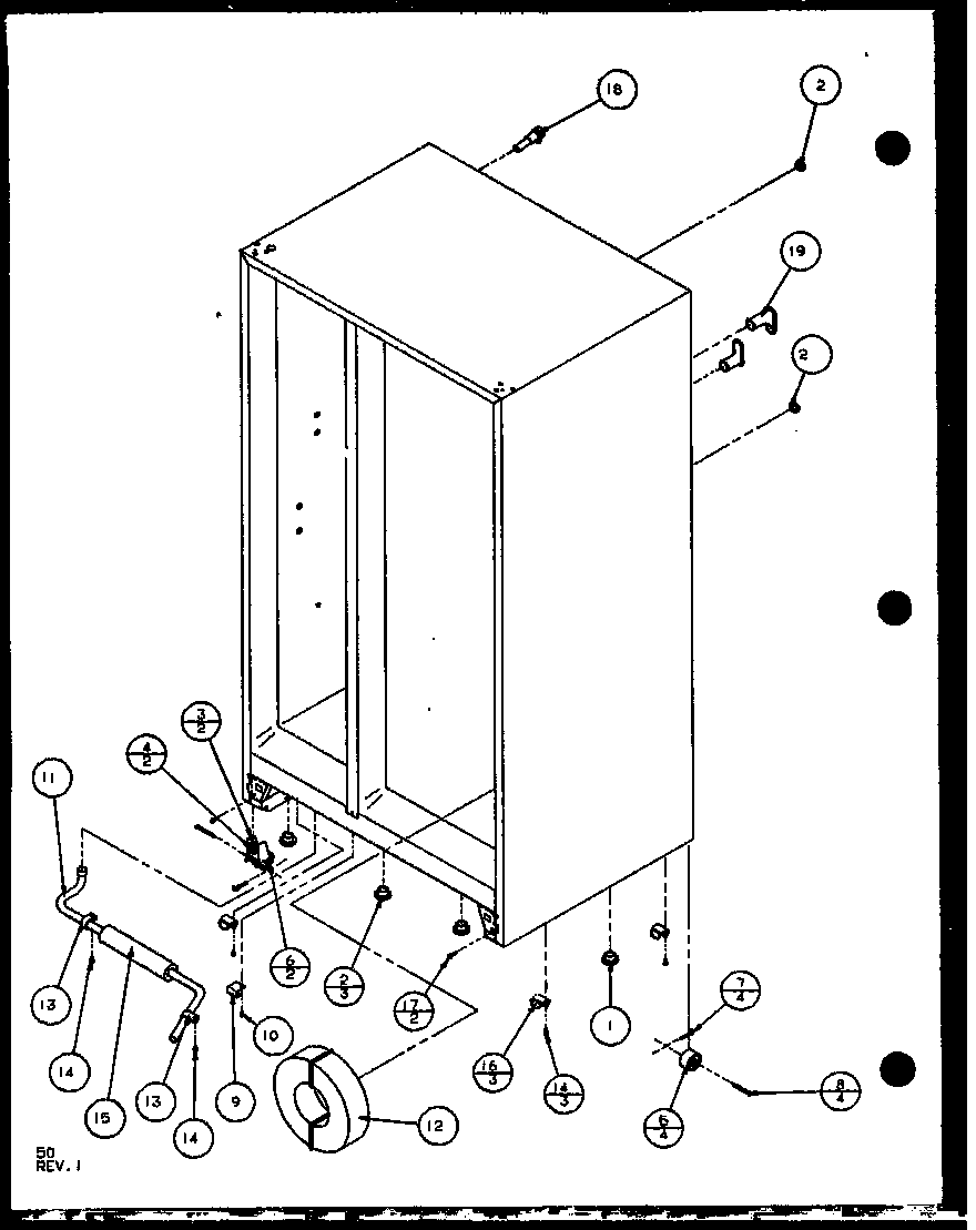 Amana SLD25JB-P1104010W drain and rollers (sld25j/p1104008w) (sld25jb/p1104010w) (sld25jp/p1104012w) (sld22jb/p1104024w) diagram