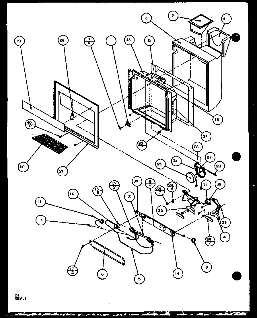 Amana SLD25JB-P1104010W ice and water cavity (sld25j/p1104008w) (sld25jb/p1104010w) (sld25jp/p1104012w) (sld22jb/p1104024w) diagram
