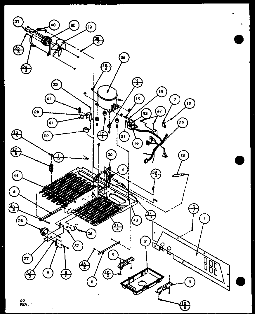 Amana SCD25JB-P1104015W machine compartment (scd25j/p1104013w) (scd25jb/p1104015w) (scd25jp/p1104017w) diagram