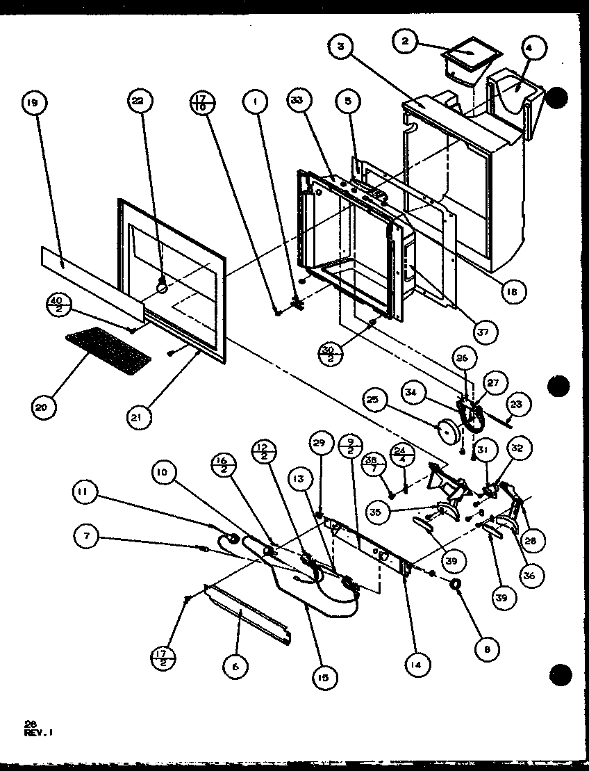 Amana SCD25JB-P1104015W ice and water cavity (scd25j/p1104013w) (scd25jb/p1104015w) (scd25jp/p1104017w) diagram