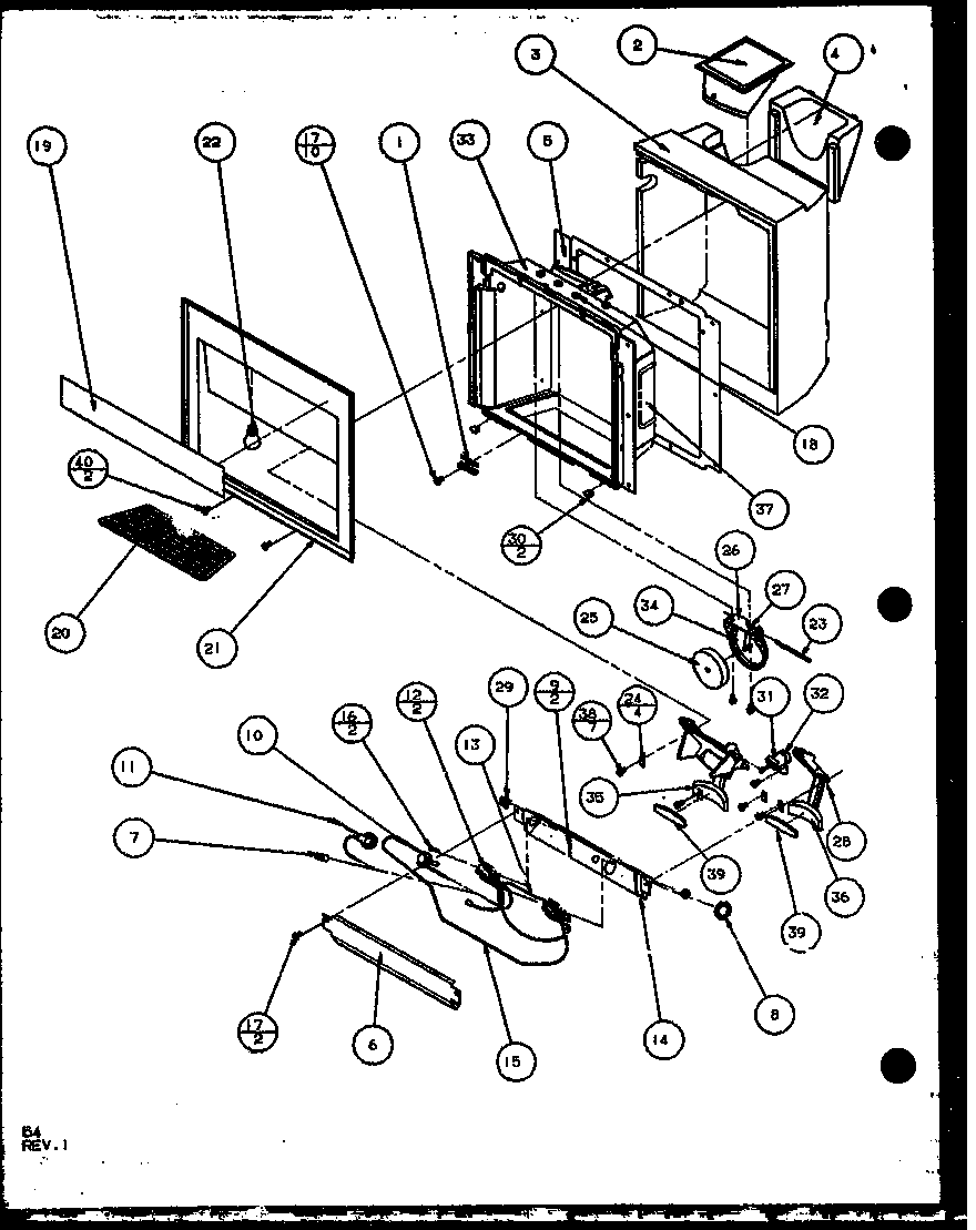 Amana SCD25JB-P1104015W ice and water cavity (scd25j/p1104014w) (scd25jb/p1104016w) (scd25jp/p1104018w) diagram