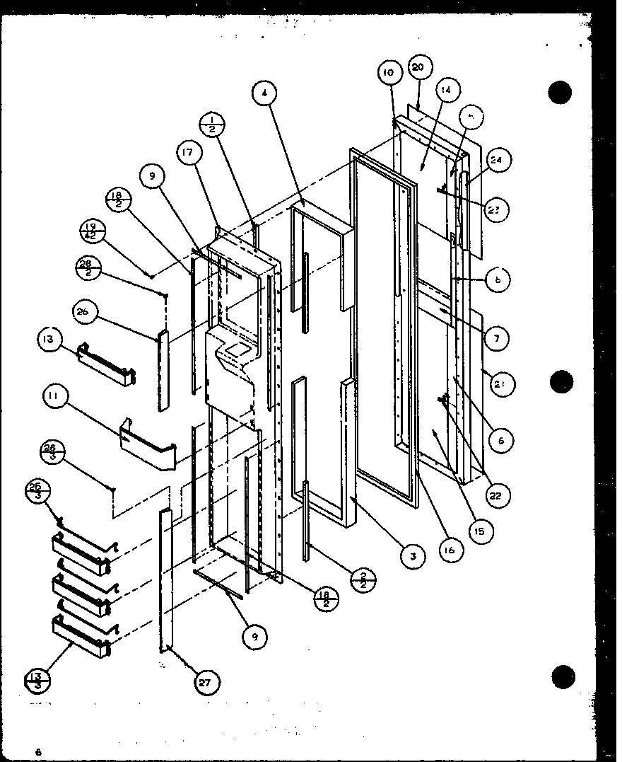 Amana SZDE20K-P1102501W freezer door diagram
