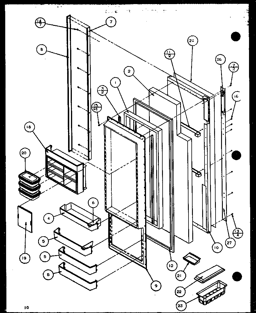Amana SZDE20K-P1102501W refrigerator door diagram