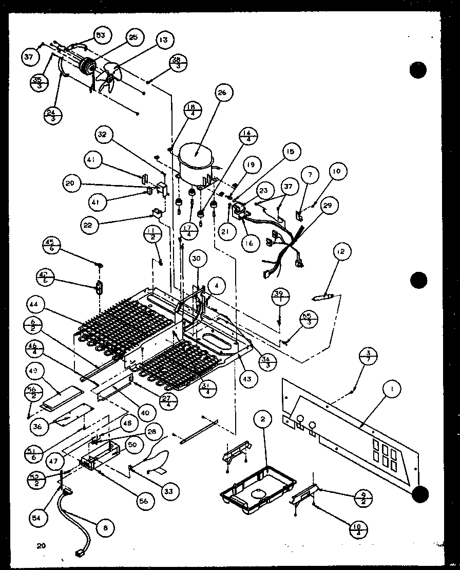 Amana SZDE20K-P1102501W machine compartment diagram