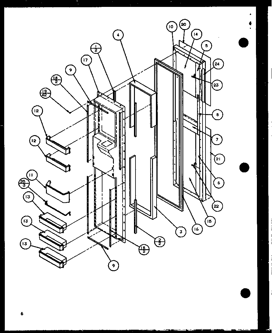 Amana SZDE25KB-P1102511W freezer door diagram