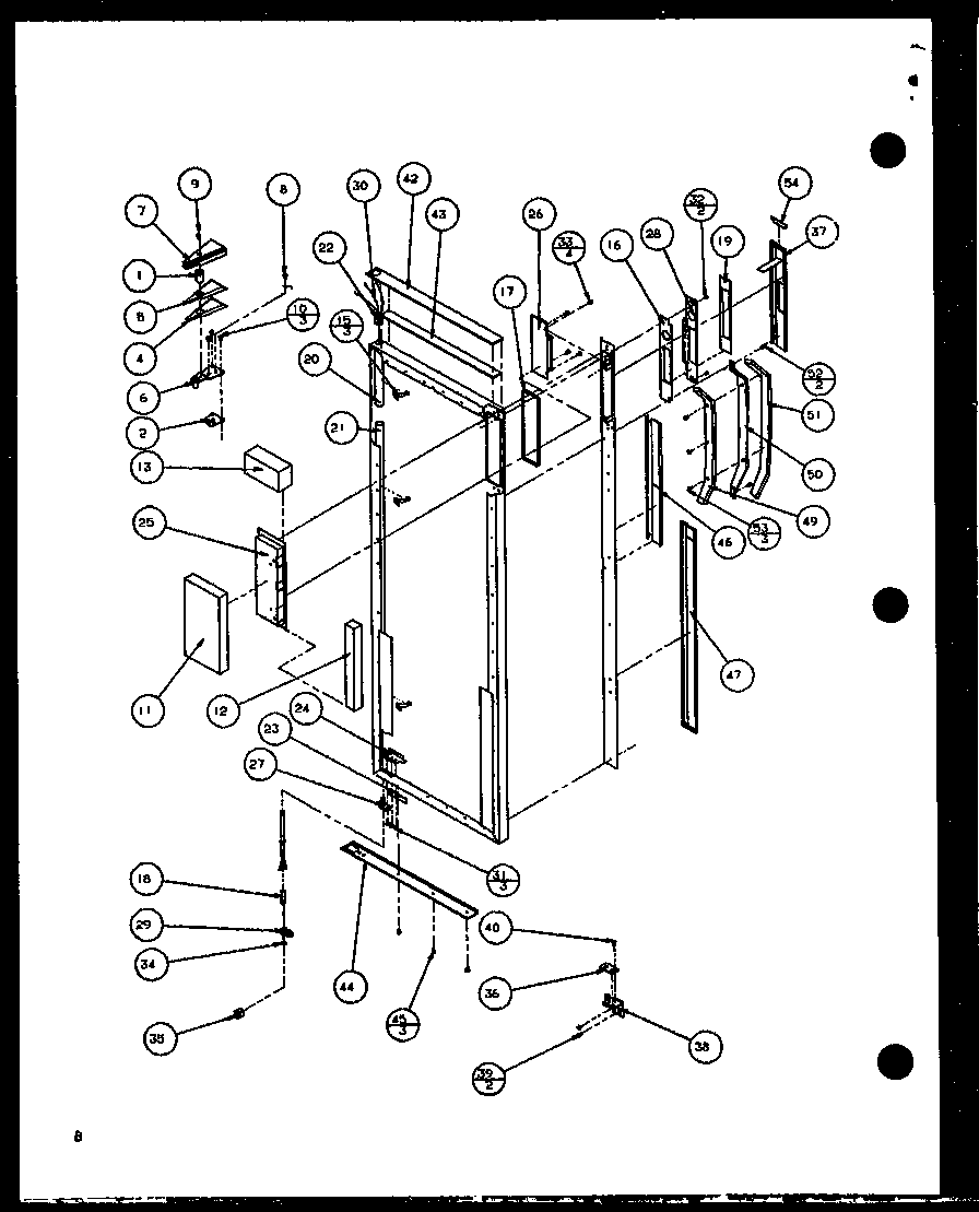 Amana SZDE25KB-P1102511W refrigerator door handle and trim diagram