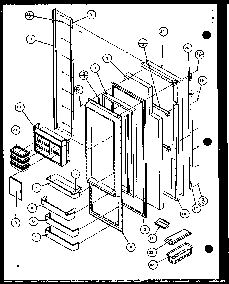 Amana SZDE25KB-P1102511W refrigerator door diagram