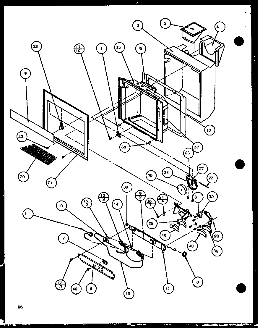 Amana SZDE25KB-P1102511W ice and water cavity diagram