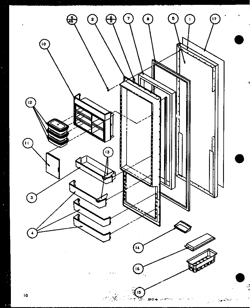 Amana SZD20K-P1102504W refrigerator door diagram