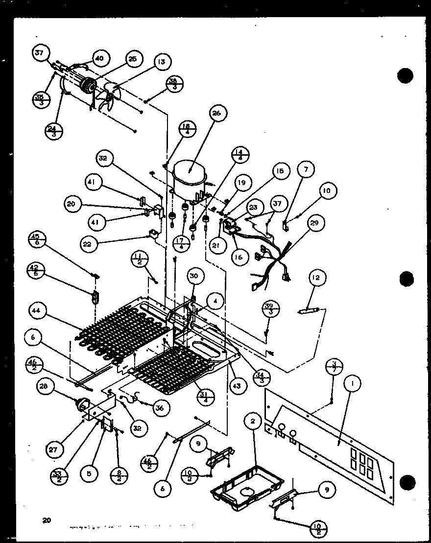 Amana SZD20K-P1102504W machine compartment diagram