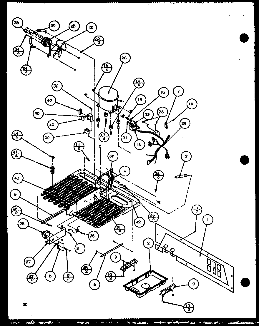 Amana SBD20K-P1102508W machine compartment diagram
