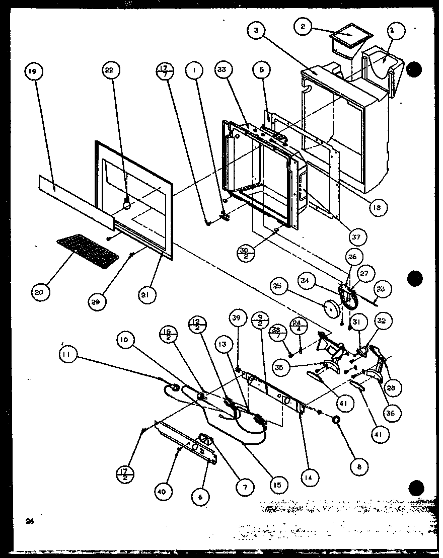 Amana SBD20K-P1102508W ice and water cavity diagram