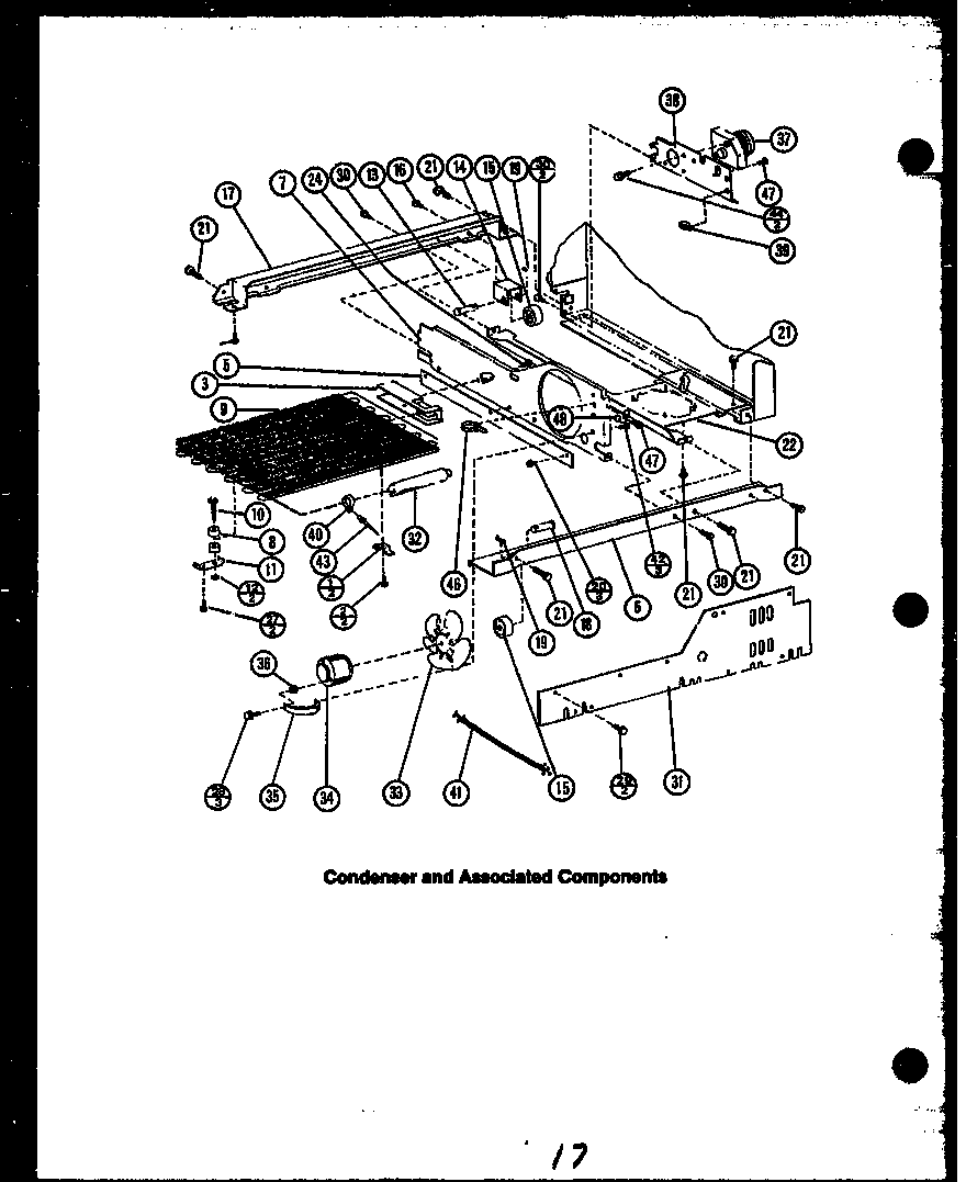 Caloric GRH122 condenser and associated components diagram