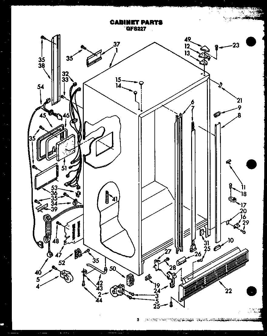 Caloric GFS227/MN10 cabinet parts diagram