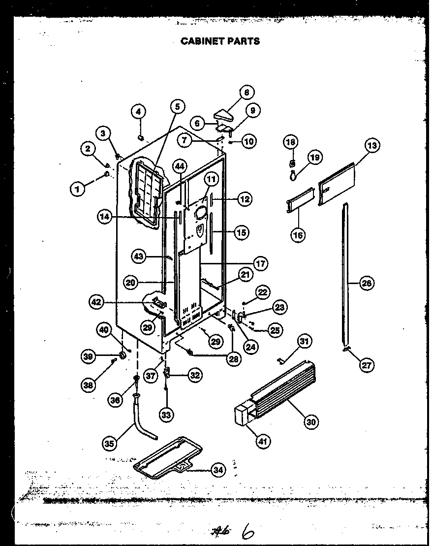 Caloric GFD240-1L2 cabinet parts diagram