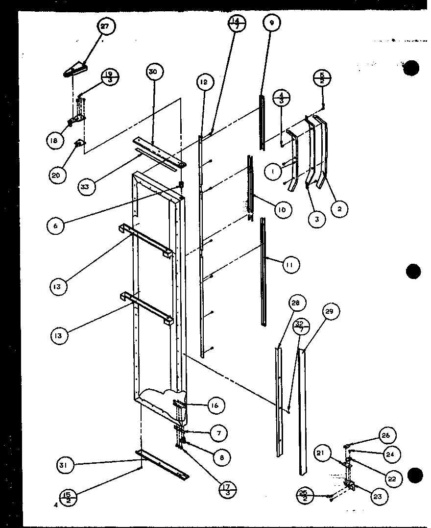 Amana SZI20K-P1102507W freezer door (szi20k/p1102507w) diagram