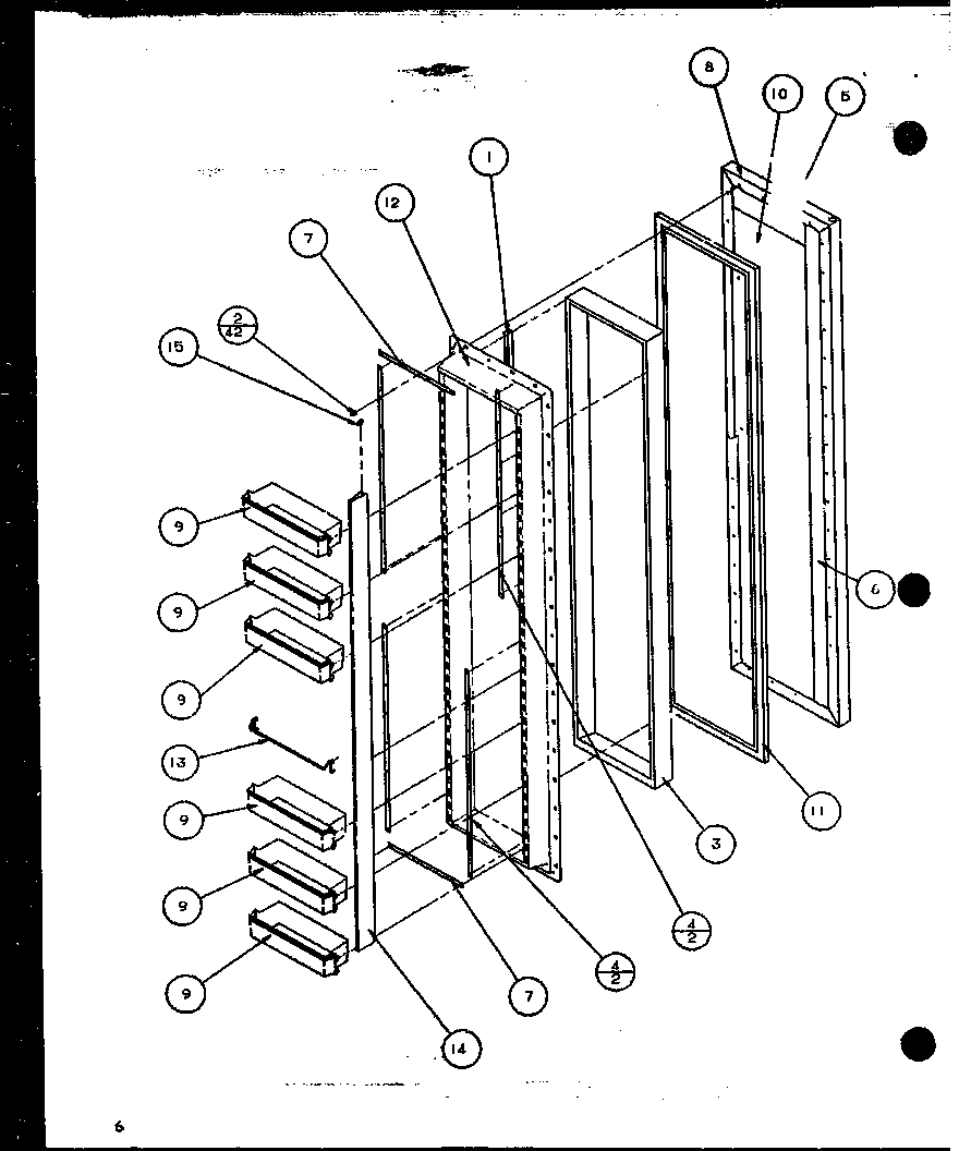 Amana SZI20K-P1102507W freezer door (szi20k/p1102507w) diagram