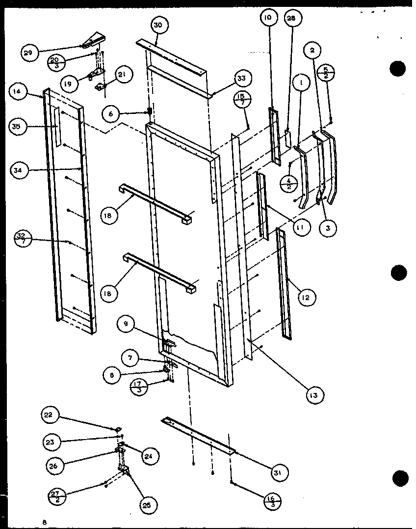Amana SZI20K-P1102507W refrigerator door (szi20k/p1102507w) diagram