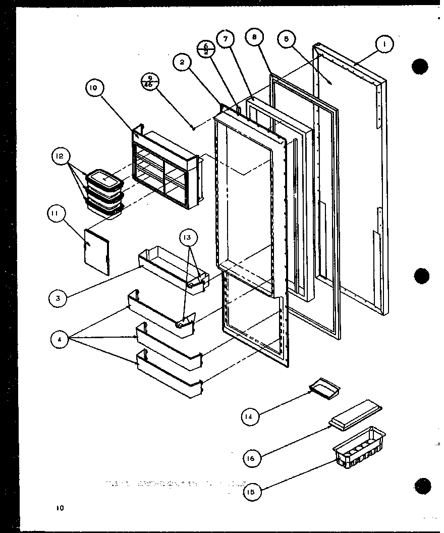 Amana SZI20K-P1102507W refrigertor door (szi20k/p1102507w) diagram