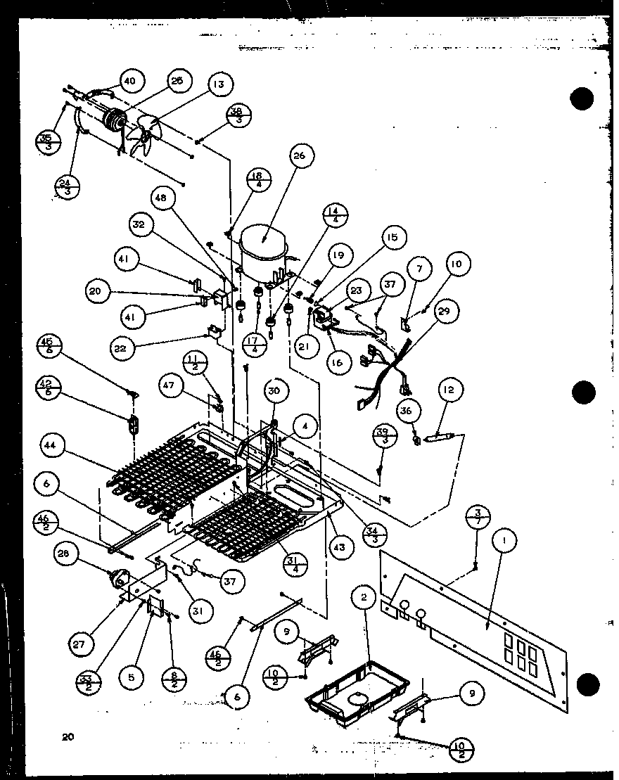 Amana 36551-P1108802W machine compartment (36551/p1108801w) (36551/p1108802w) (36558/p1108803w) (36558/p1108804w) diagram