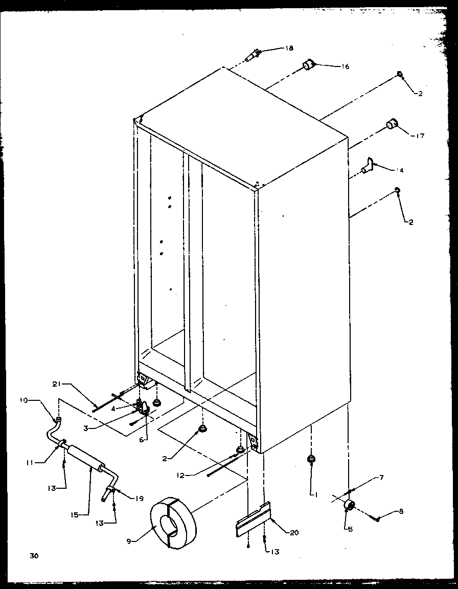 Modern Maid GRH2202BE/P1168103WE rollers and back unit diagram