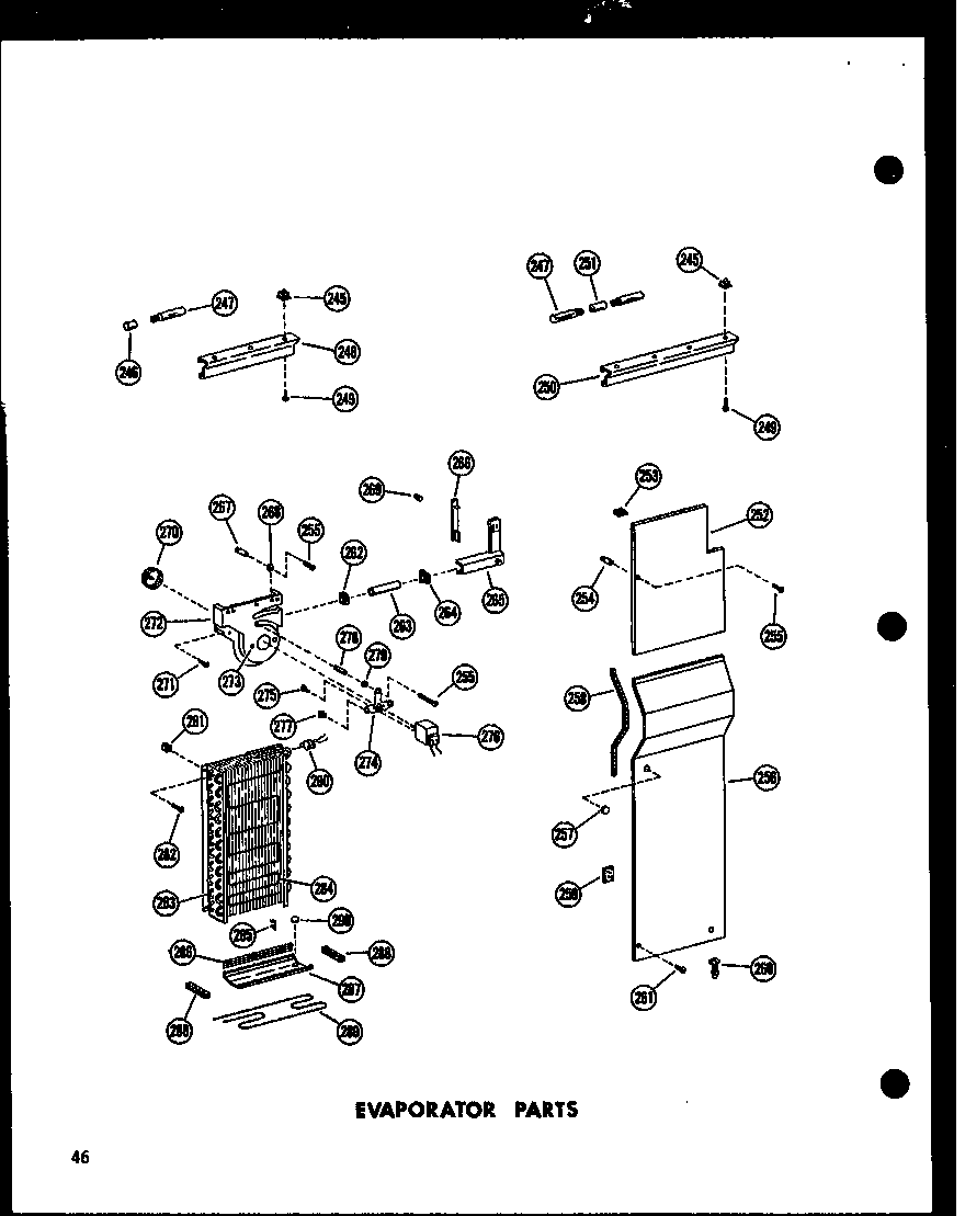 Amana SD22G-1-C-P60201-4WC evaporator parts diagram